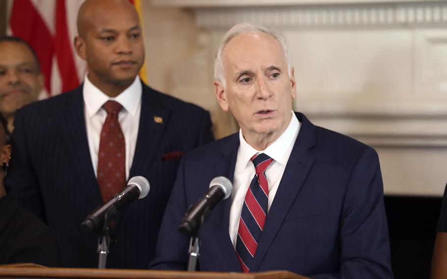 Paul Wiedefeld speaks at a news conference 