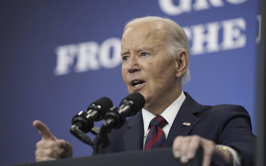 President Joe Biden speaks about his administrations economic playbook and the future of the American economy at the Brookings Institution in Washington, Tuesday, Dec. 10, 2024. 