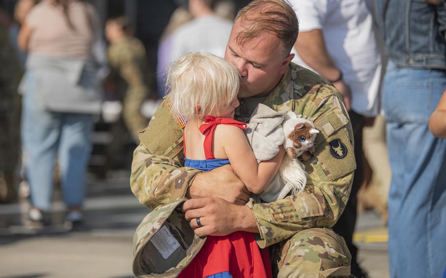 Family and friends bid farewell before Idaho Army National Guard members deploy