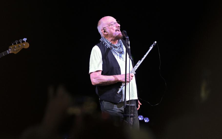 Ian Anderson of Jethro Tull performs during a concert in Sachsen, Germany, in 2023. The band is scheduled to play concerts in Leipzig and Munich this fall.