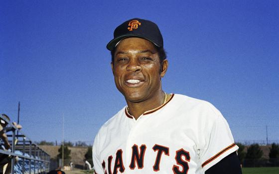 New York Giants' Willie Mays poses for a photo during baseball spring training in 1972. Mays, the electrifying “Say Hey Kid” whose singular combination of talent, drive and exuberance made him one of baseball’s greatest and most beloved players, has died. He was 93. Mays' family and the San Francisco Giants jointly announced Tuesday night, June 18, 2024, he had “passed away peacefully” Tuesday afternoon surrounded by loved ones.