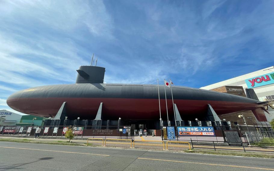 The JS Akishio, a decommissioned Japanese submarine, is the centerpiece of the Japan Maritime Self-Defense Force museum in Kure, Japan. 