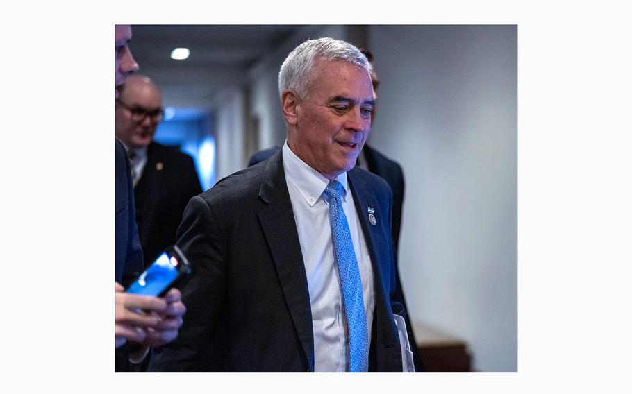 Rep. Brad Wenstrup, R-Ohio, chairman of the Select Subcommittee on the Coronavirus Pandemic, arrives for a hearing of the Select Subcommittee on the Coronavirus Pandemic at the U.S. Capitol on Jan. 8, 2024, in Washington, D.C. 