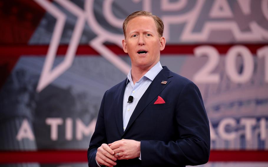 Former Seal Team Six Navy Seal Robert J. O’Neill speaking at the 2018 Conservative Political Action Conference (CPAC) on Feb. 24, 2018, in National Harbor, Md.