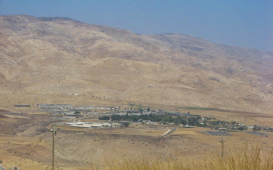 A July 2010 aerial view shows the settlement of Hamra, where two Israeli sisters were heading on Friday, April 7, 2023, when suspected Palestinian gunmen attacked their car, killing the 21- and 16-year-old sisters.