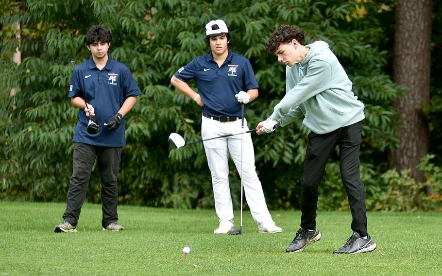 Jonah Harvey takes a swing.