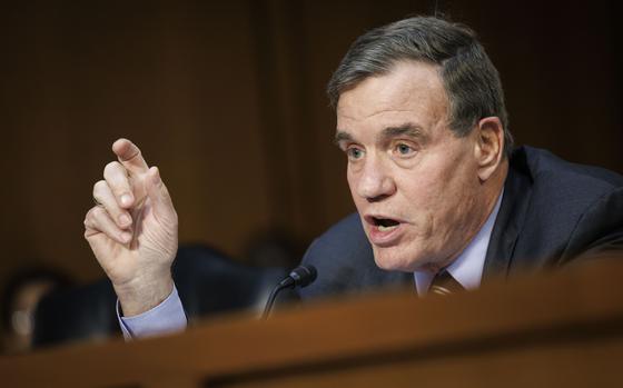 Senator Mark Warner. MUST CREDIT: Ting Shen/Bloomberg