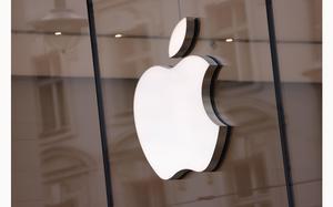 The Apple logo hangs on an Apple Store on March 25, 2024, in Berlin. (Sean Gallup/Getty Images/TNS)