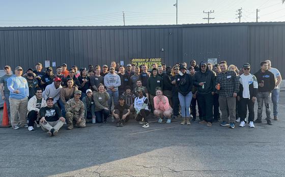 A group photo of all of the soldiers and volunteer personnel