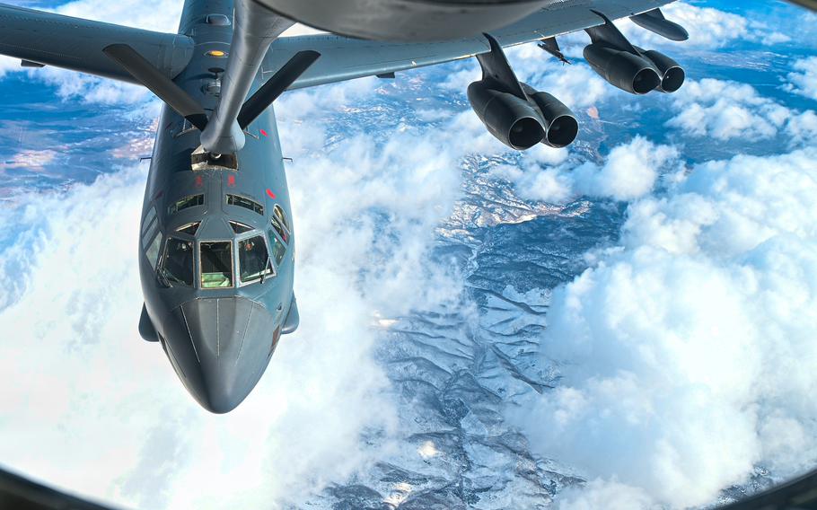 Aircraft receives in-flight refueling