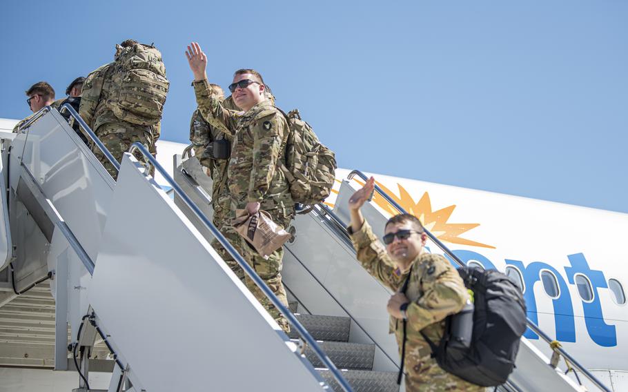 Family and friends bid farewell before Idaho Army National Guard members deploy