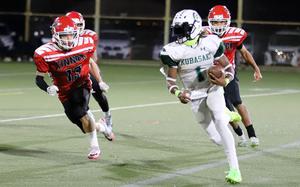 Quarterback Carlos Cadet accounted for nearly 1,500 yards and 22 touchdowns for the Far East Division I champion Kubasaki Dragons.