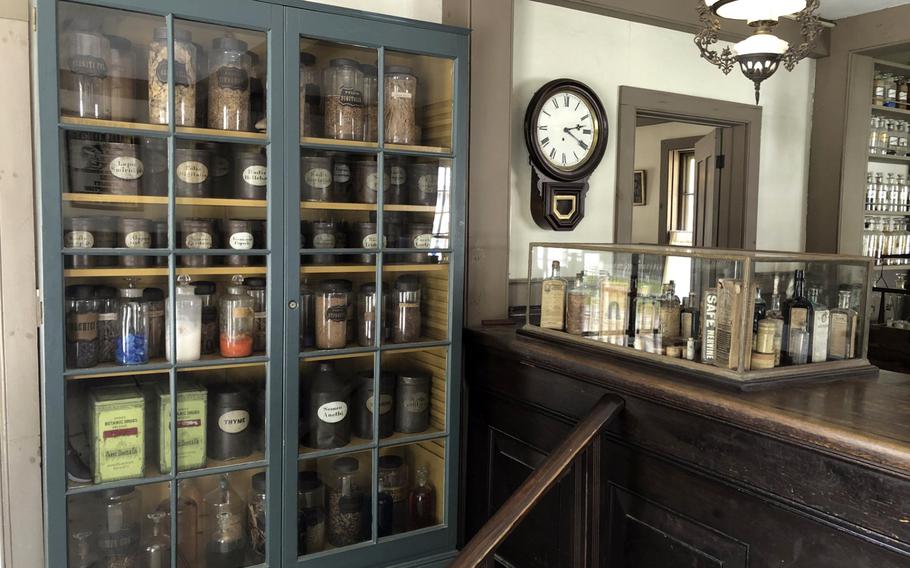 A mid-19th century drug store and doctor’s office re-created at The Mystic Seaport Museum, a 19-acre, historic seaport property in Mystic, Conn.