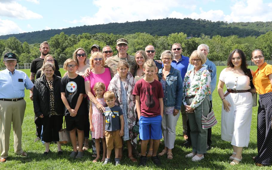 Family and friends bid farewell before Pennsylvania Army National Guard members deploy