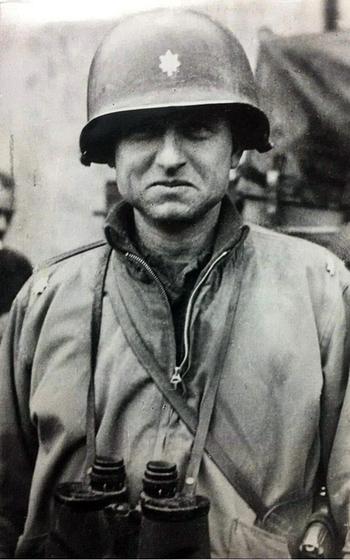 Lt. Col. Samuel Hogan, commander of 3rd Battalion, 33rd Armored Regiment, 3rd Armored Division, also known as Task Force Hogan, pictured sometime during World War II. 