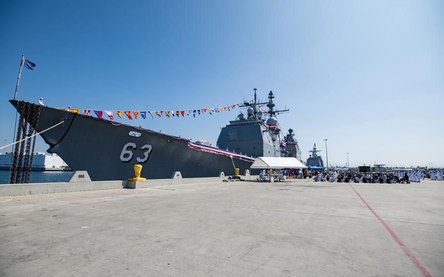 Retired Vice Adm. Edward Moore delivers remarks