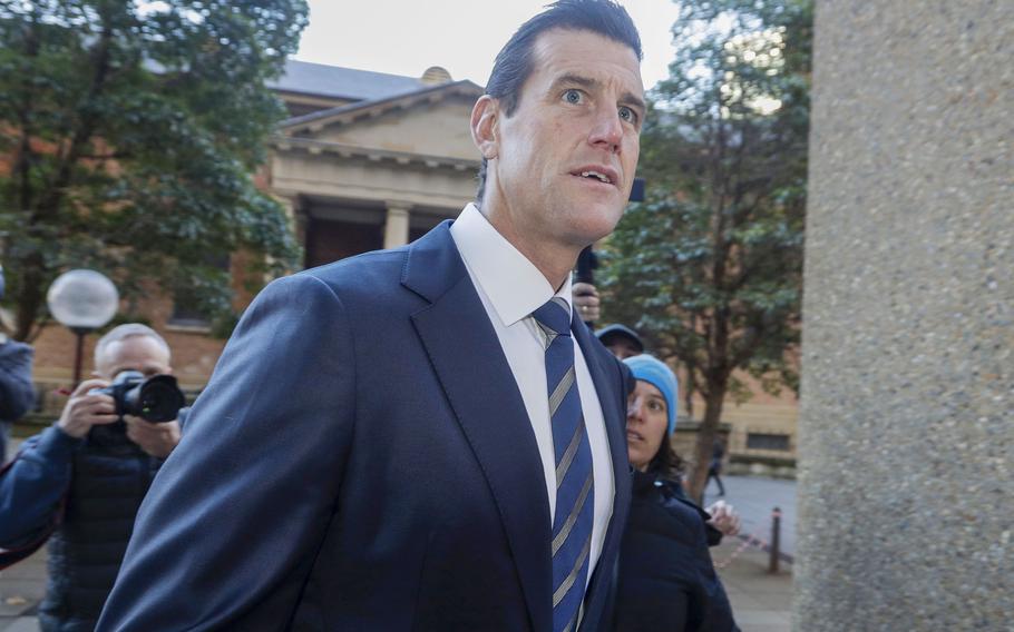 Ben Roberts-Smith arrives at the Federal Court in Sydney, on June 9, 2021. 