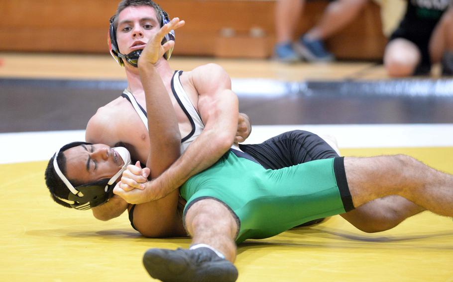 Tim Cope gets set for a pin.