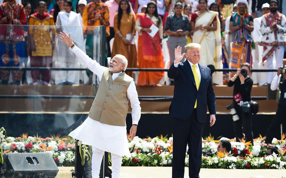 Trump and Modi in 2020