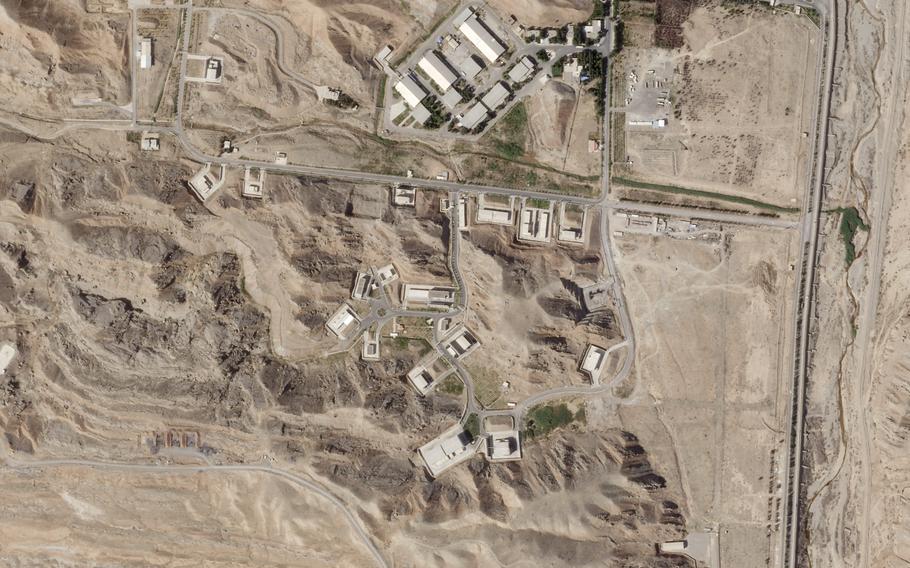 An aerial view of Iran’s Parchin military base outside of Tehran.