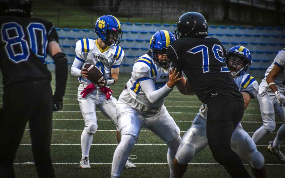 Backup quarterback Kaden Elwood "won the game for us," Yokota coach Michael Woodworth said. Elwood accounted for three total touchdowns and 175 yards total offense.