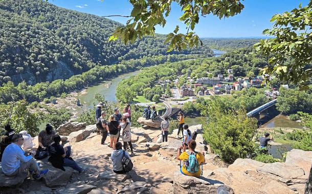 It's a strenuous, 4 1/2-mile hike from Lower Town to the Maryland Heights Overlook, which offers a spectacular birds-eye view of Harpers Ferry. 