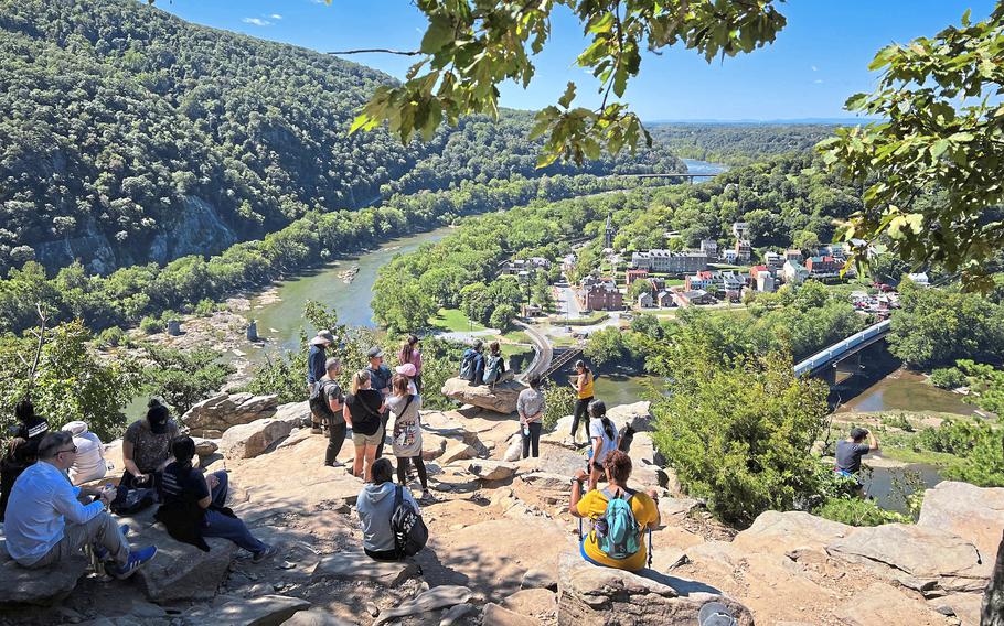 It’s a strenuous, 4 1/2-mile hike from Lower Town to the Maryland Heights Overlook, which offers a spectacular birds-eye view of Harpers Ferry. 