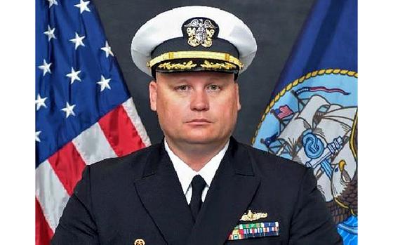 The commanding officer of the USS Cole, Cmdr. Tim Clark, was transferred earlier this week to the aircraft carrier USS Theodore Roosevelt for undisclosed medical reasons, the Navy said in a statement July 23, 2024.