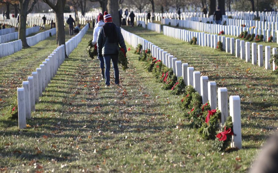 Wreaths Across America at Arlington National Cemetery, Dec. 14, 2024.