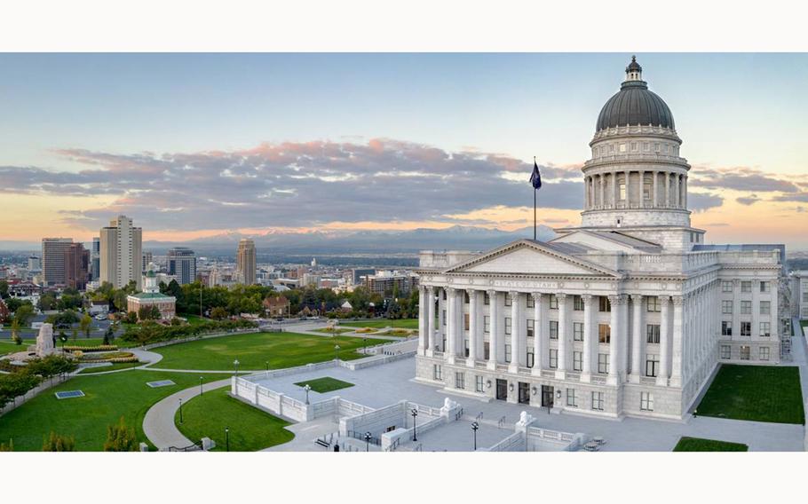 The Utah Capitol building in Salt Lake City is seen in the fall of 2018. In Utah and beyond, lawmakers are enjoying growing success in their pushback against DEI programs at public universities.