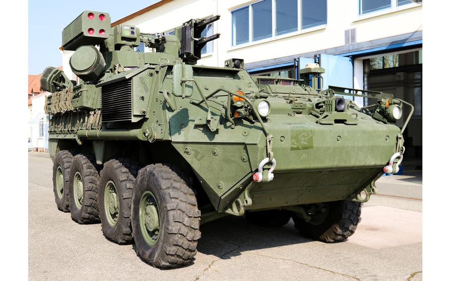 The Sgt Stout vehicle pictured in an undated photo. The Army’s short-range, air-defense vehicle was previously known as M-SHORAD Increment 1. The vehicle honors Sgt. Mitchell William Stout who posthumously received the Medal of Honor for his actions during the Vietnam War.