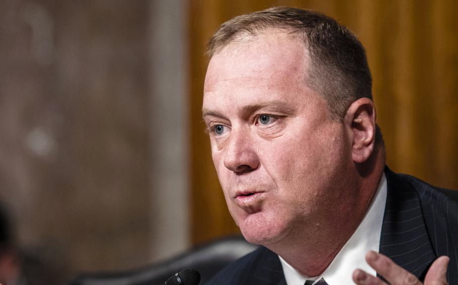 During a hearing to consider the nomination of Air Force Gen. Charles Q. Brown Jr., to be the next chairman of the Joint Chiefs of Staff, Sen. Eric Schmitt, R-Mo., asked Brown if there were “too many white officers” in the military and then cited a memo Brown signed that set aspirational diversity goals.