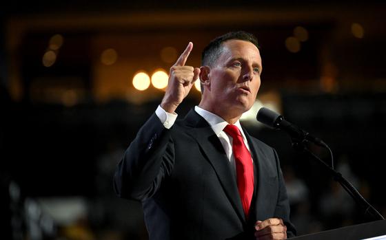 Ric Grenell, former acting director of National Intelligence, speaks during the Republican National Convention (RNC) at the Fiserv Forum in Milwaukee, Wisconsin, US, on Wednesday, July 17, 2024. MUST CREDIT: Victor J. Blue/Bloomberg