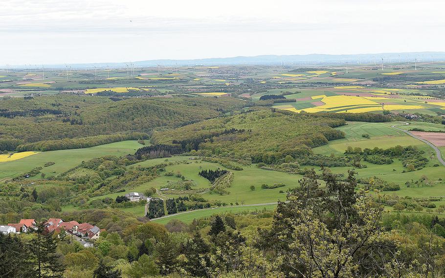This view from the Donnersberg near Dannenfels, Germany, shows the landscape to the east. Donnersberg means "Thunder Mountain."