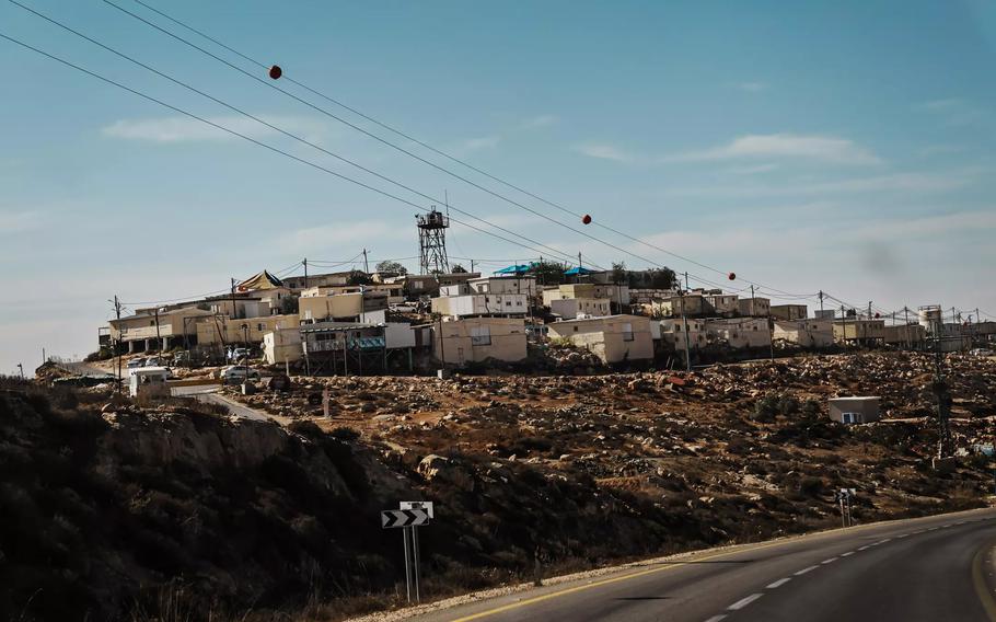 The Israeli outpost of Asael, along the 317 highway in the South Hebron Hills portion of the occupied West Bank.