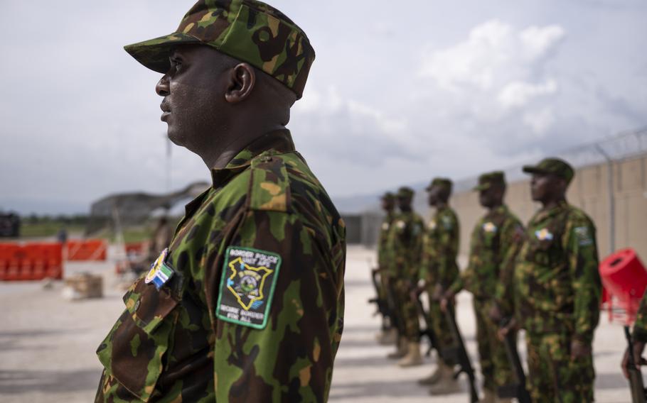 Kenyan troops in Port-au-Prince Haiti