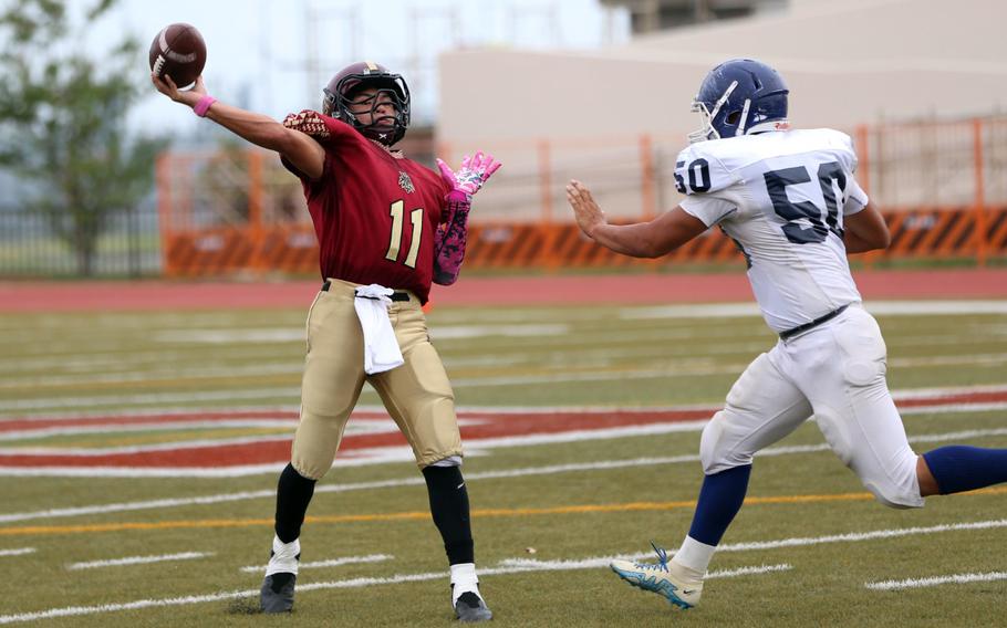 Kameron Ramos (11) takes over at quarterback for Perry after spending last season as a running back and cornerback.