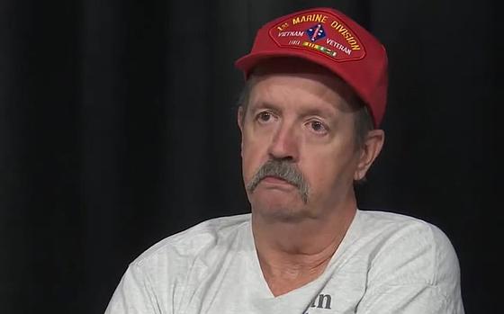 A video screen grab from a June 2018 interview shows Vietnam veteran Michael Vanderveen, who enlisted in the Marine Corps on his 18th birthday in February 1968 and arrived in Vietnam in June as an infantry rifleman with Alpha Company, 1st Battalion, 5th Marines.