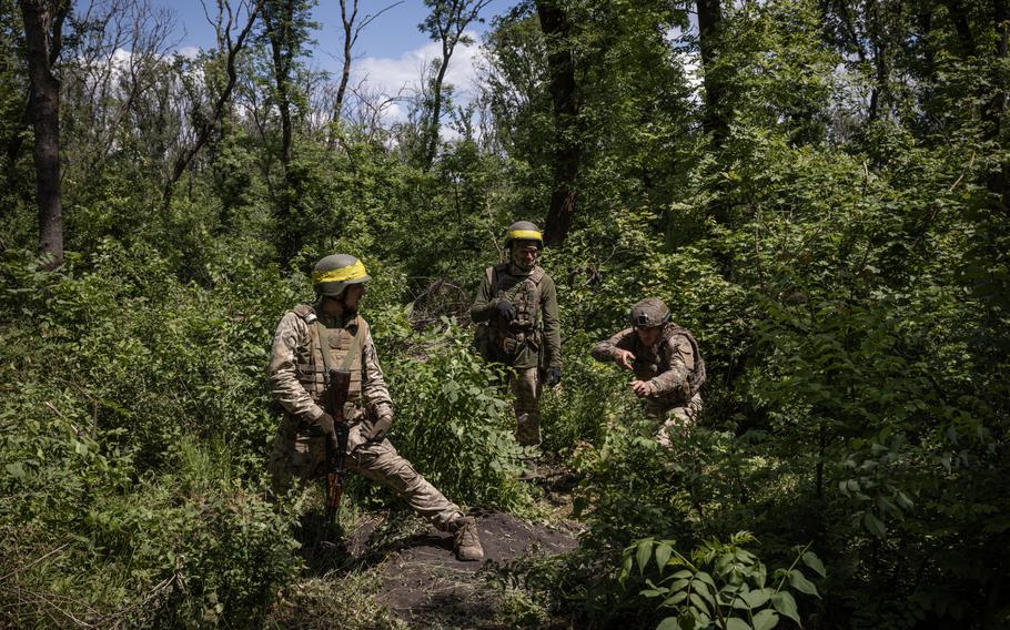 Ukrainian soldiers train to clear trenches and fire live ammunition. An influx of conscripts under the new law is still months away. 