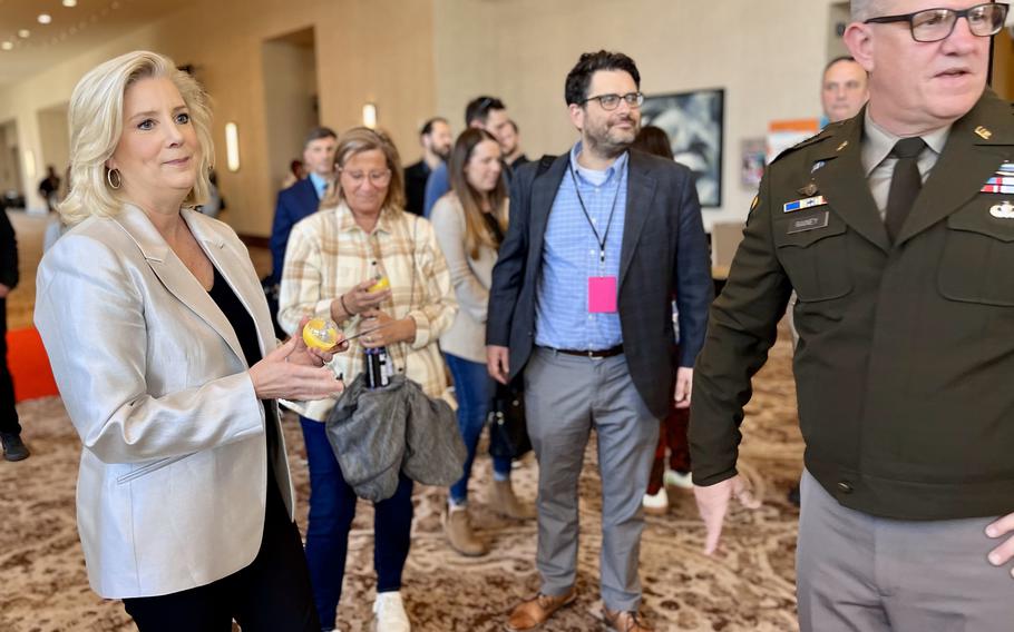 Army Secretary Christine Wormuth and Army Futures Command Gen. James Rainey attend the South by Southwest Festival in Austin, Texas, on March 9, 2024. The Army participated in the event as a sponsor.