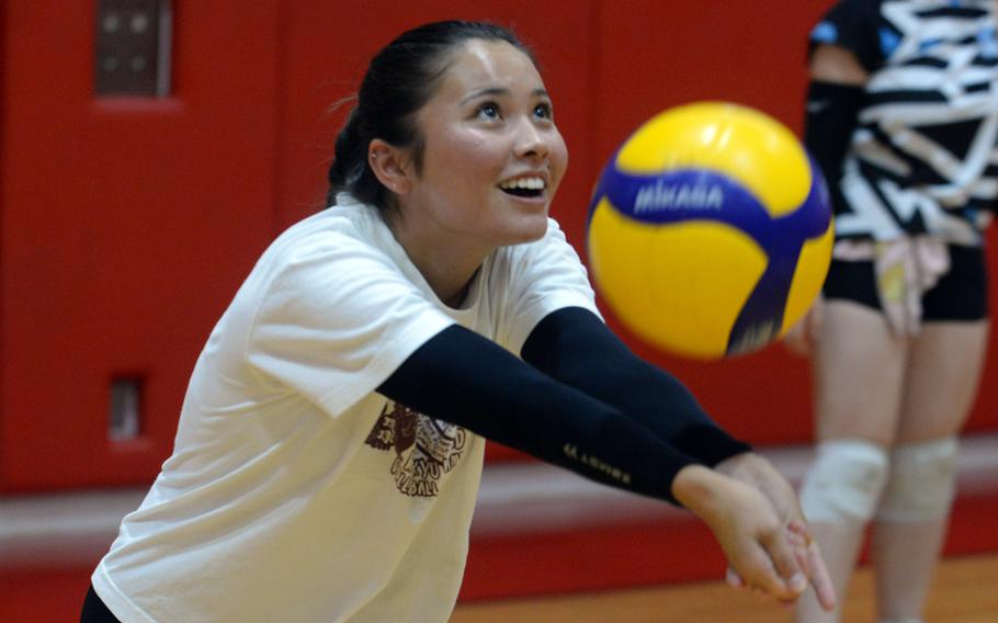 Hazel Howell is one of five returning seniors for Kinnick's girls volleyball team.