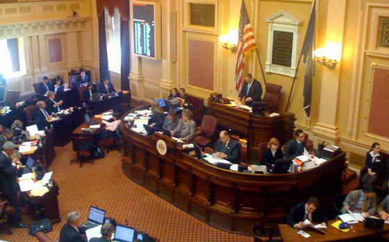 A Virginia Senate floor session at the state capitol building in Richmond.