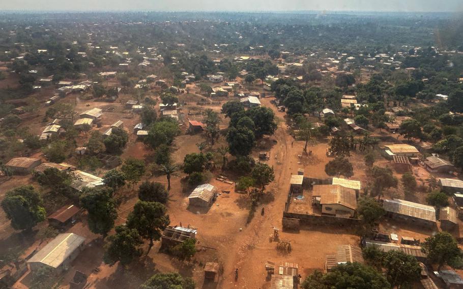 An arial view of Bangui, Central African Republic, is seen on March. 8, 2024.