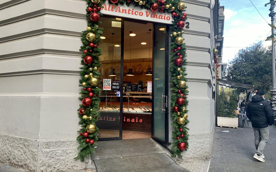 Italian sandwich shop in Naples.