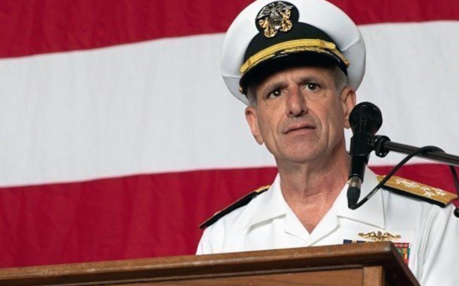 A photo of retired Adm. Robert Burke