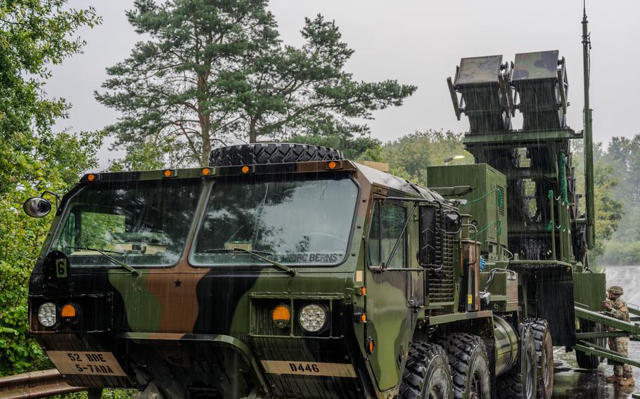 Patriot missile launcher  on display