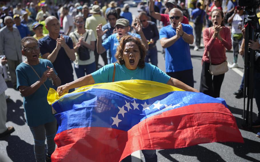 Opponents of Venezuelan President Nicolas Maduro protest