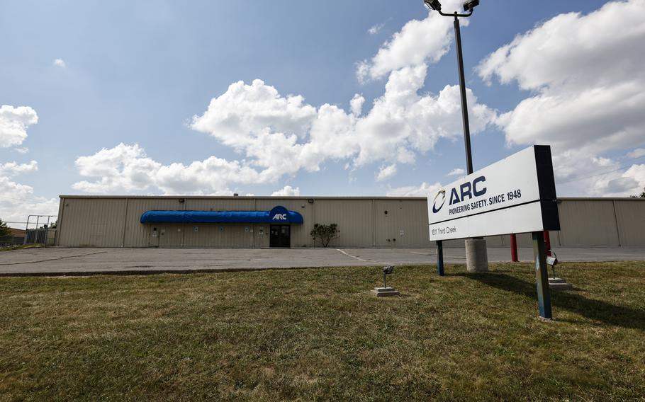 An ARC Automotive Inc. sign outside the company’s manufacturing facility in Knoxville, Tenn., in 2023.