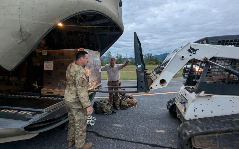 More than 6,000 Army and Air National Guard troops from some 18 states are working across the southeastern United States to help in the aftermath of Hurricane Helene.