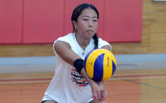 Pia Lagrito, a senior and four-year veteran of E.J. King's volleyball team, travels to Korea with the Cobras to play against Osan and Daegu, four days past her 17th birthday.